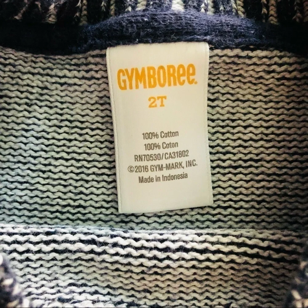 GYMBOREE - BOYS SIZE 2T MOTORCYCLE SWEATER